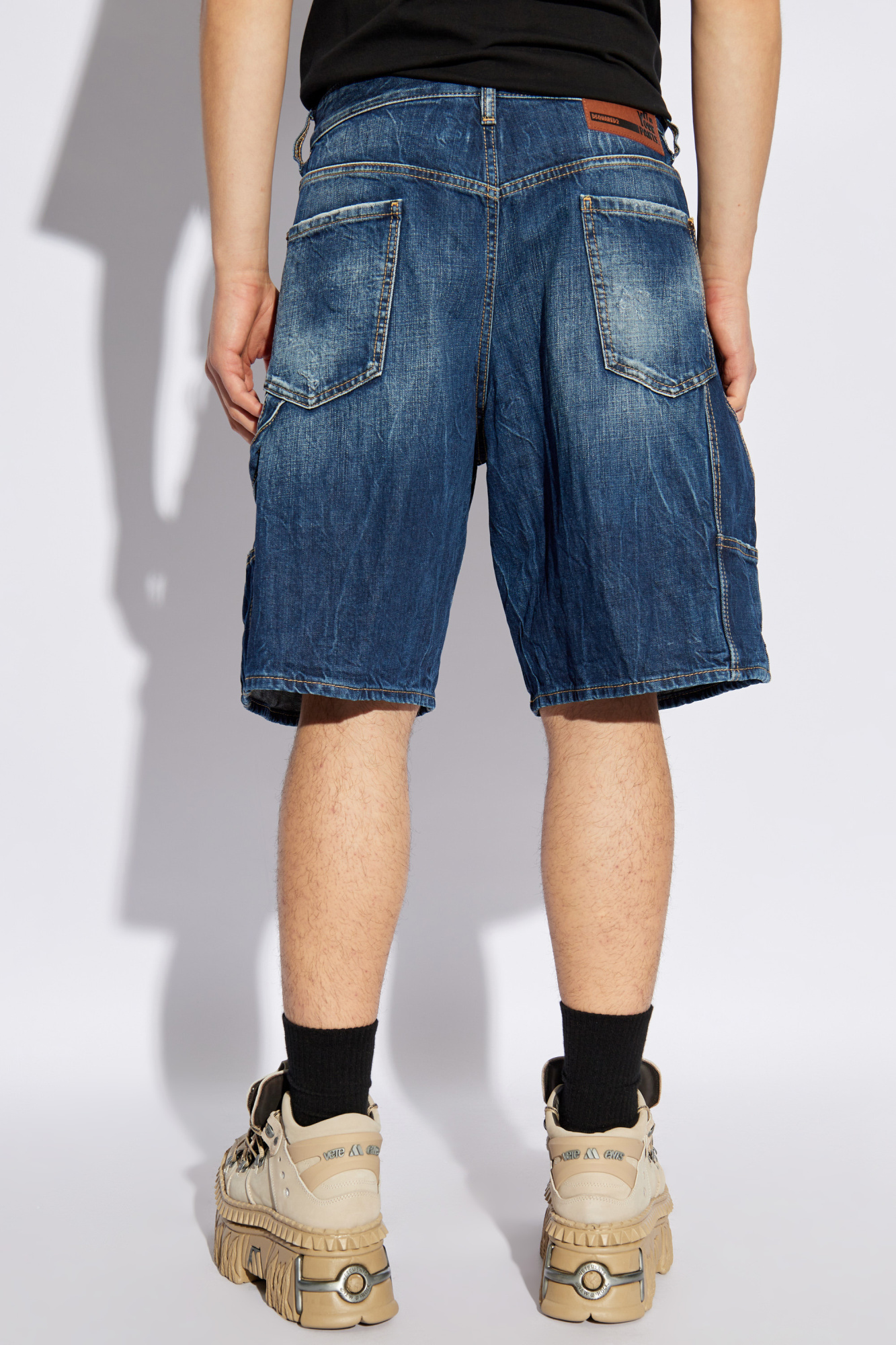 【DISCERNMENT】Foil Carpenter Bermuda Denim Pants DISCERNMENT】Foil Carpenter Bermuda Denim Pants CARPENTER